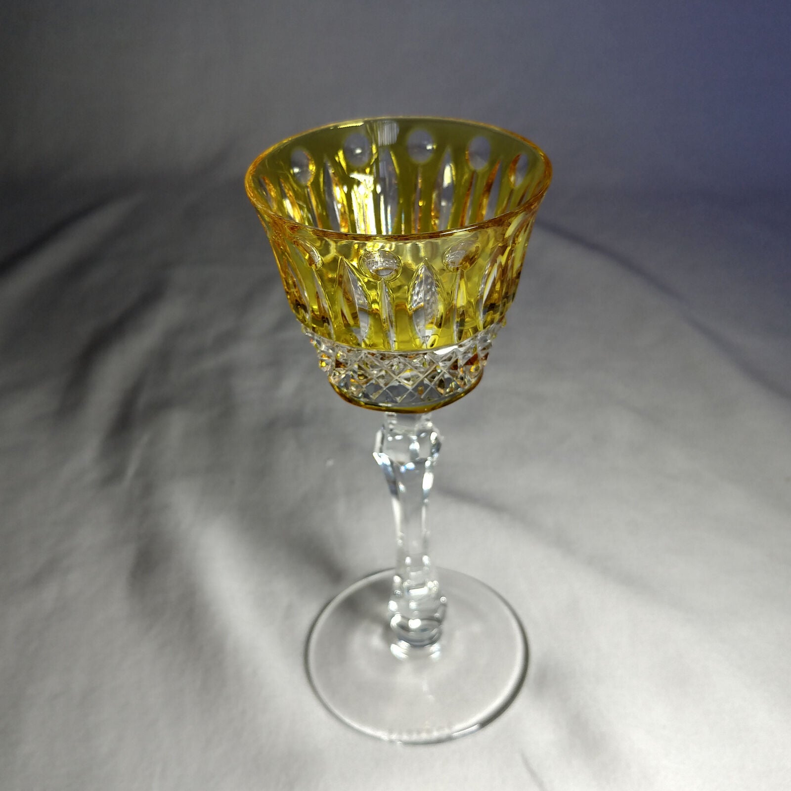 Faberge Xenia Yellow  Cordial Crystal Glass