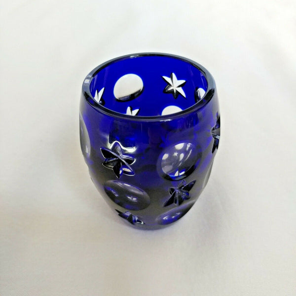 Faberge Galaxy Cobalt Blue Crystal Shot Glass