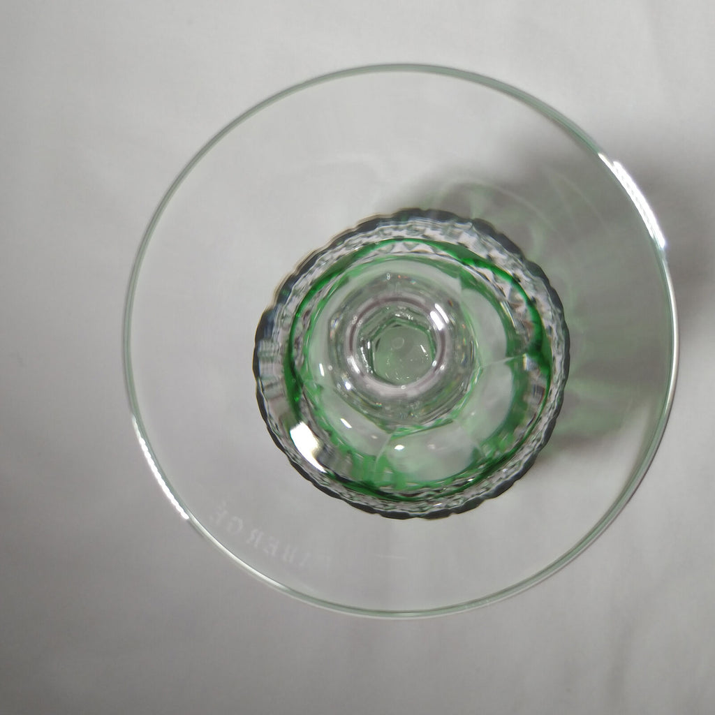 FABERGE XENIA IMPERIAL EMERALD GREEN  CRYSTAL GOBLET | SINGLE