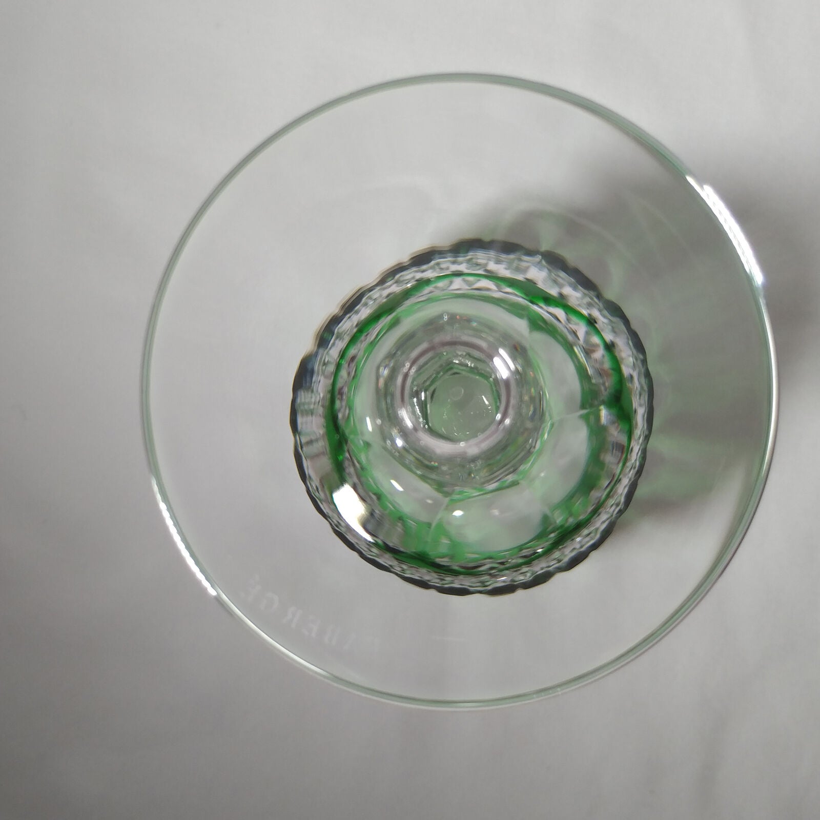 FABERGE XENIA IMPERIAL EMERALD GREEN  CRYSTAL GOBLET | SINGLE