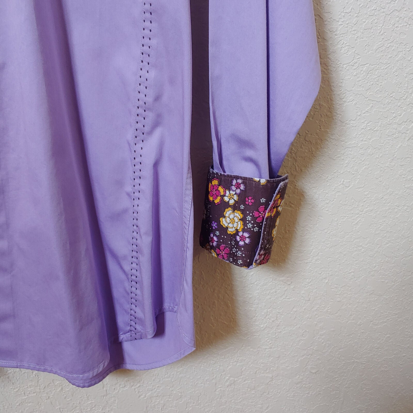 Bertigo | Men's Purple Long sleeve Button down Casual Shirt