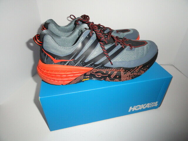Hoka One Speedcoat 3 Grey and Orange  size 13 M