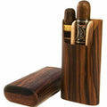 Brizard and Co. - The "Show Band" 3 Cigar Case - Macassar Ebony