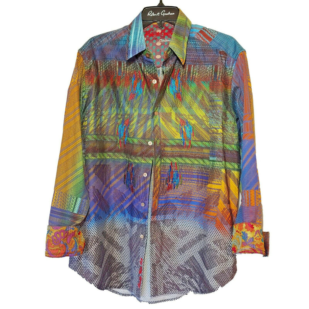 Robert Graham - Colorful Long Sleeve - Men's Medium Button Down Classic Fit