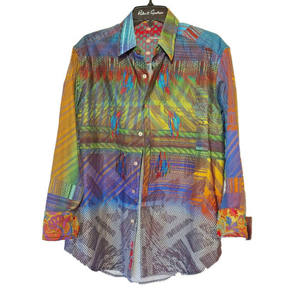 Robert Graham - Colorful Long Sleeve - Men's Medium Button Down Classic Fit