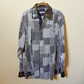 John Lennon | Men's Black and White Patterned Long sleeve Button down  Shirt
