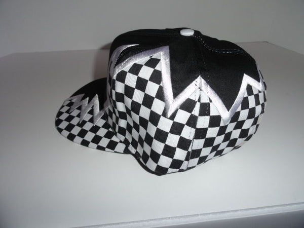 Marine Machine embroidered black baseball cap with checkered Flags