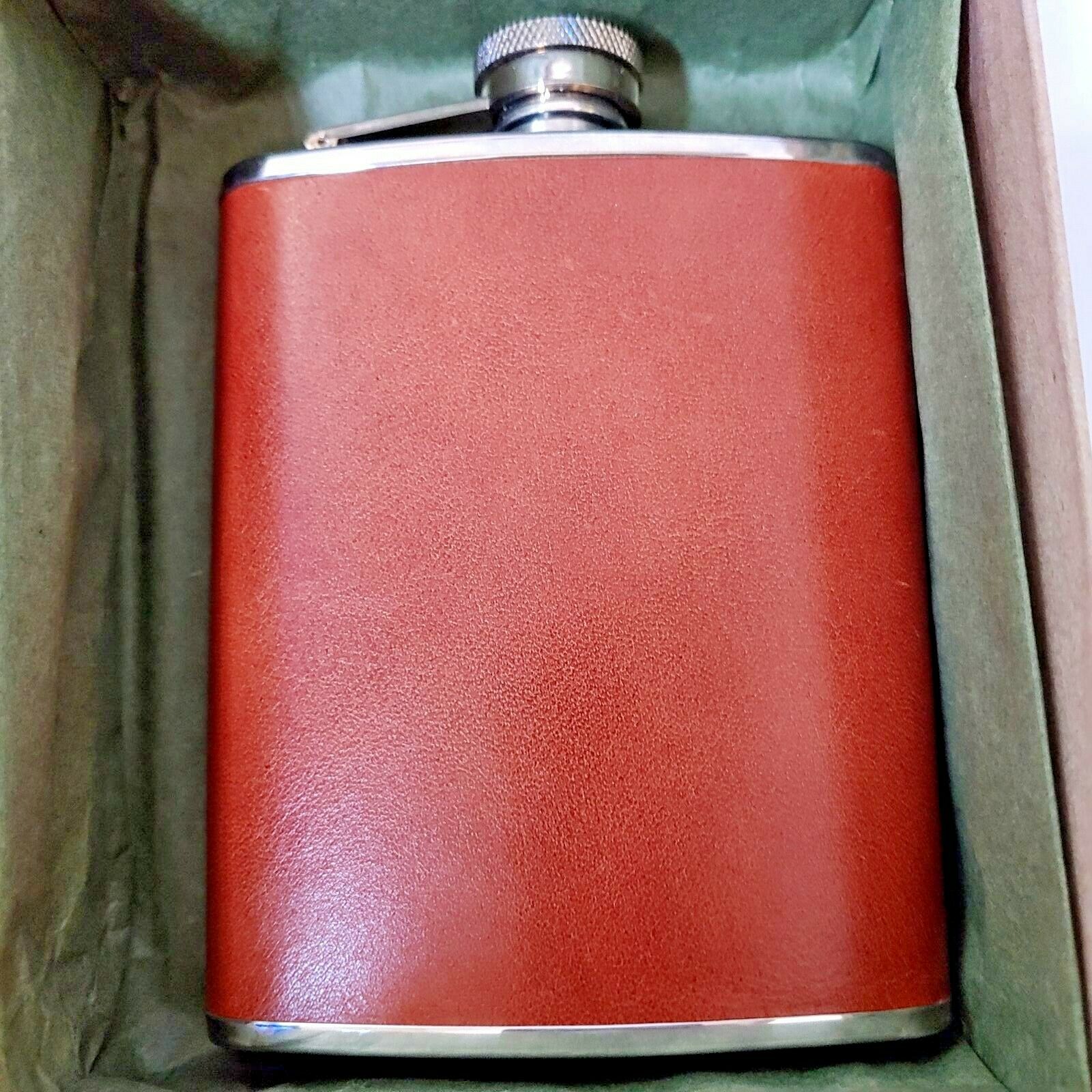 Atoll | Brown Leather | 6 oz. Flask