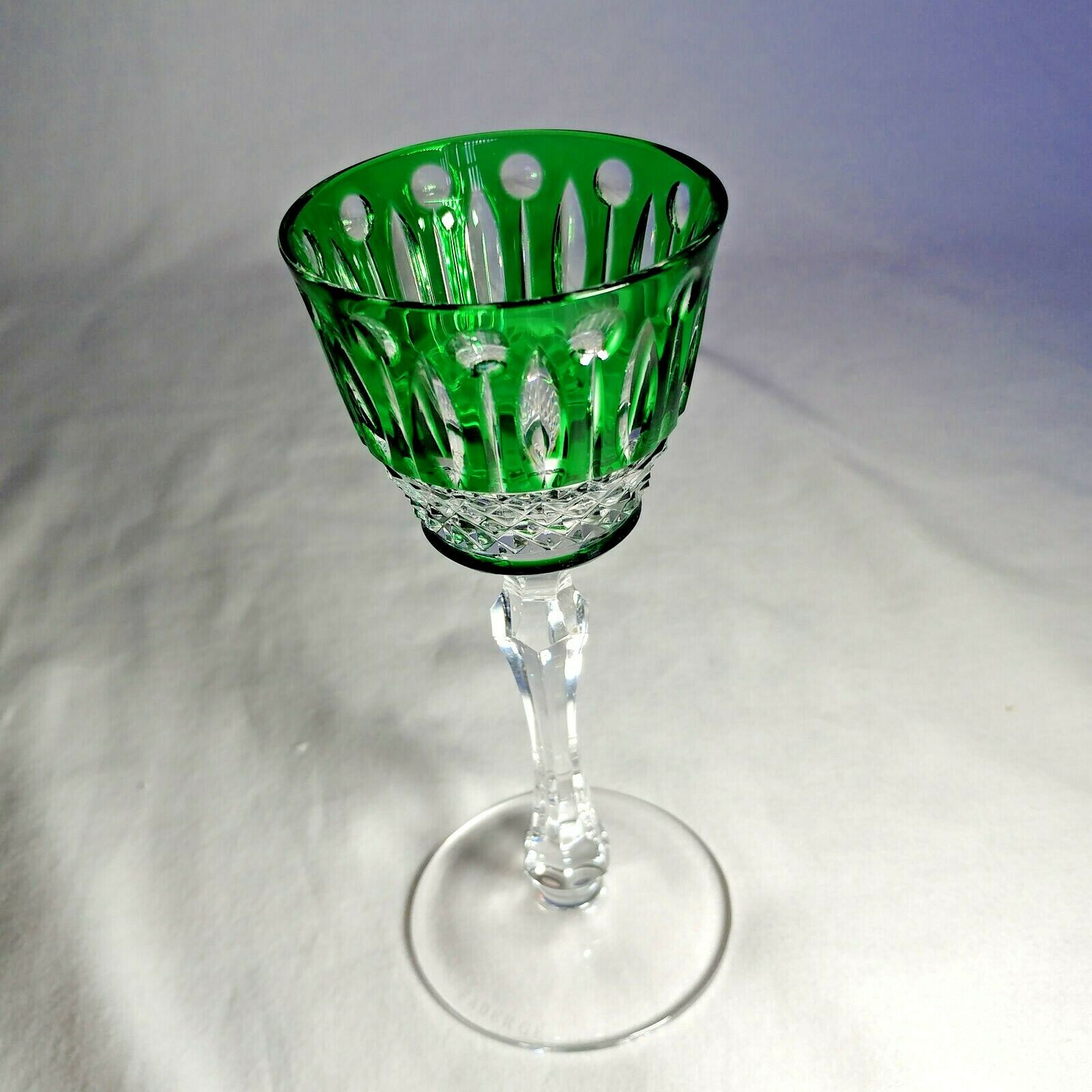 Faberge Xenia Emerald Green Crystal Glass