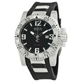 Invicta Stainless Steel Reserve Excursion Black Rubber Strap 6252