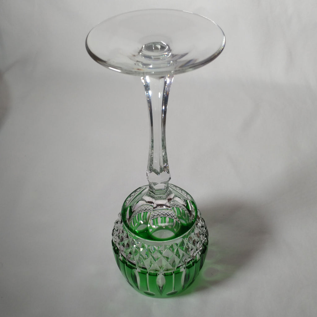 FABERGE XENIA IMPERIAL EMERALD GREEN  CRYSTAL GOBLET | SINGLE