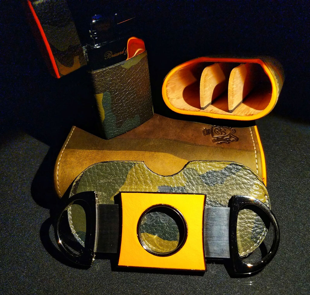 Brizard and Co Camo Pattern  Case, Cutter and Lighter Combo