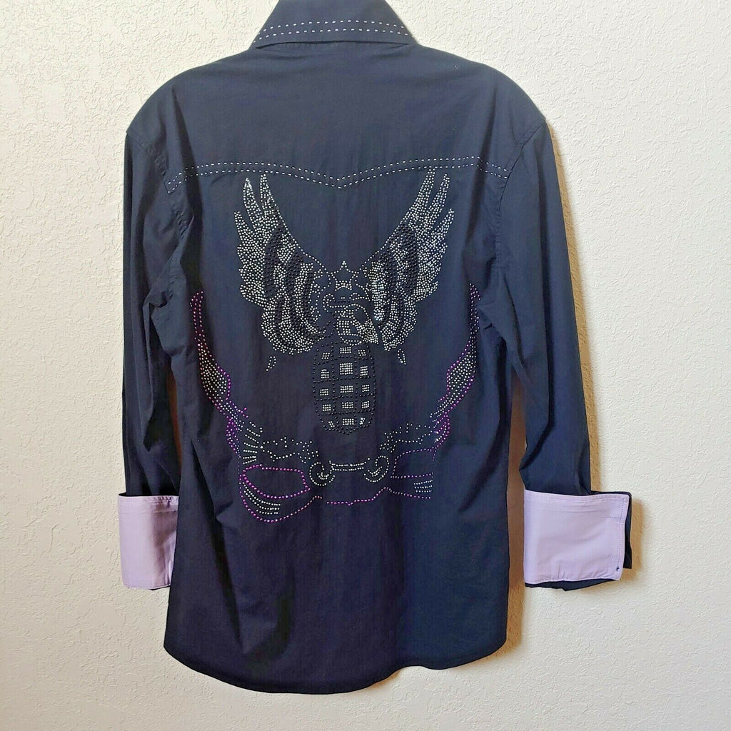 BC Men | Black Long sleeve Button down Casual Shirt | Medium