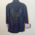 BC Men | Black Long sleeve Button down Casual Shirt | Medium