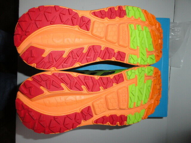 Hoka One One Mens Stinson 3 ATR Shoes 1008326 Bright Green / Persimmon 12.5