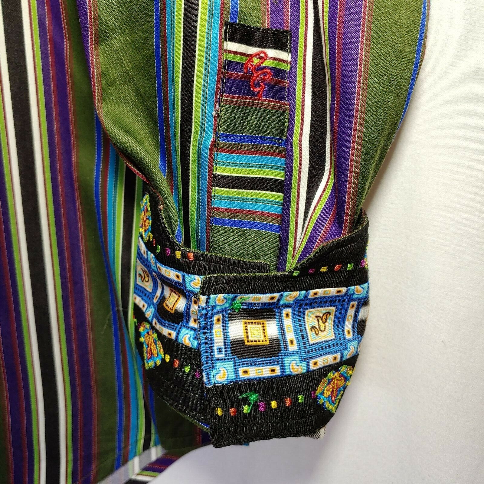 Robert Graham - Colorful Long Sleeve - Men's Medium Button Down Classic Fit