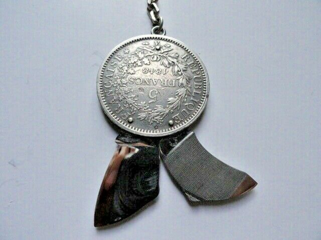 VINTAGE ELOI PERNET FRANCE 1868 SILVER COIN POCKET KNIFE