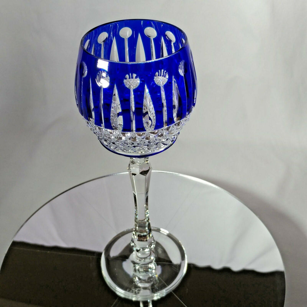 FABERGE  XENIA IMPERIAL COBALT BLUE  CRYSTAL GOBLET | SINGLE