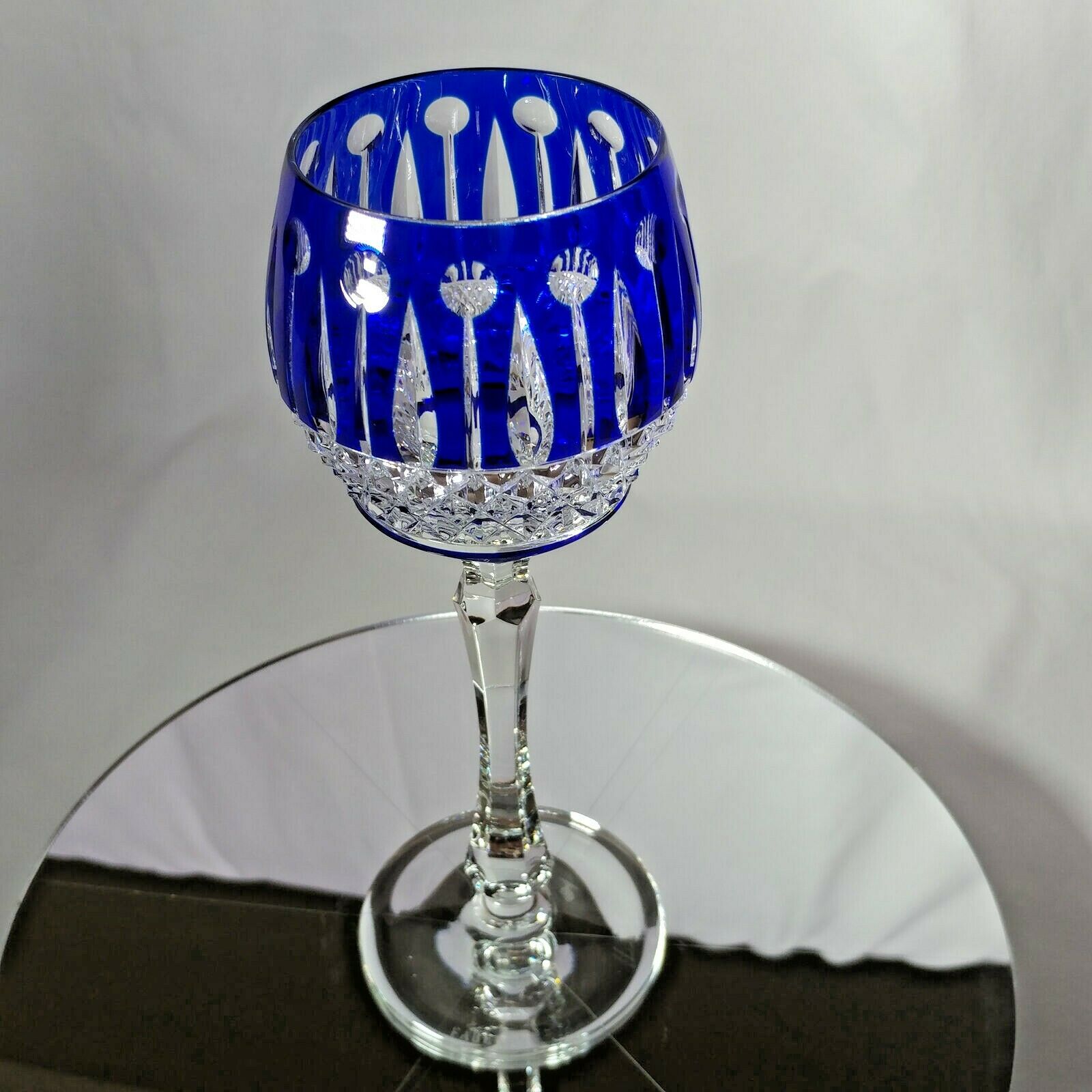 FABERGE  XENIA IMPERIAL COBALT BLUE  CRYSTAL GOBLET | SINGLE