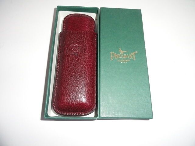 Pheasant Burgandy Leather  Case