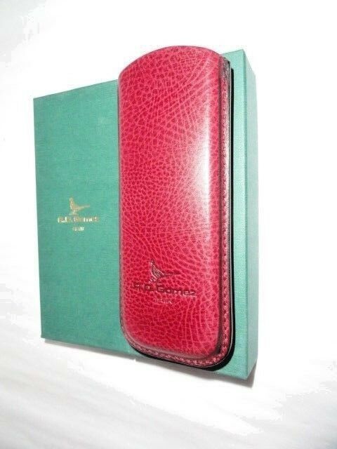 R. D. Gomez Burgundy Leather Glasses Case