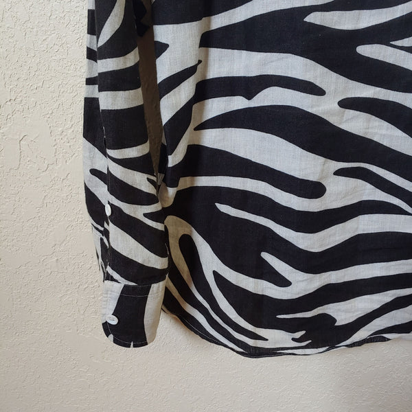 Ralph Lauren | Zebra Print Men's Long sleeve Shirt | Large
