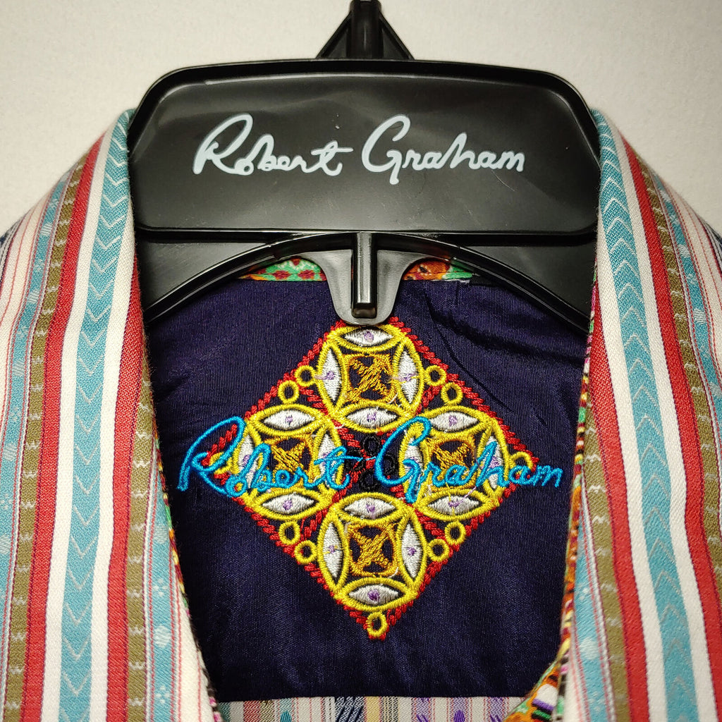 Robert Graham - Colorful Long Sleeve - Men's Medium Button Down Classic Fit