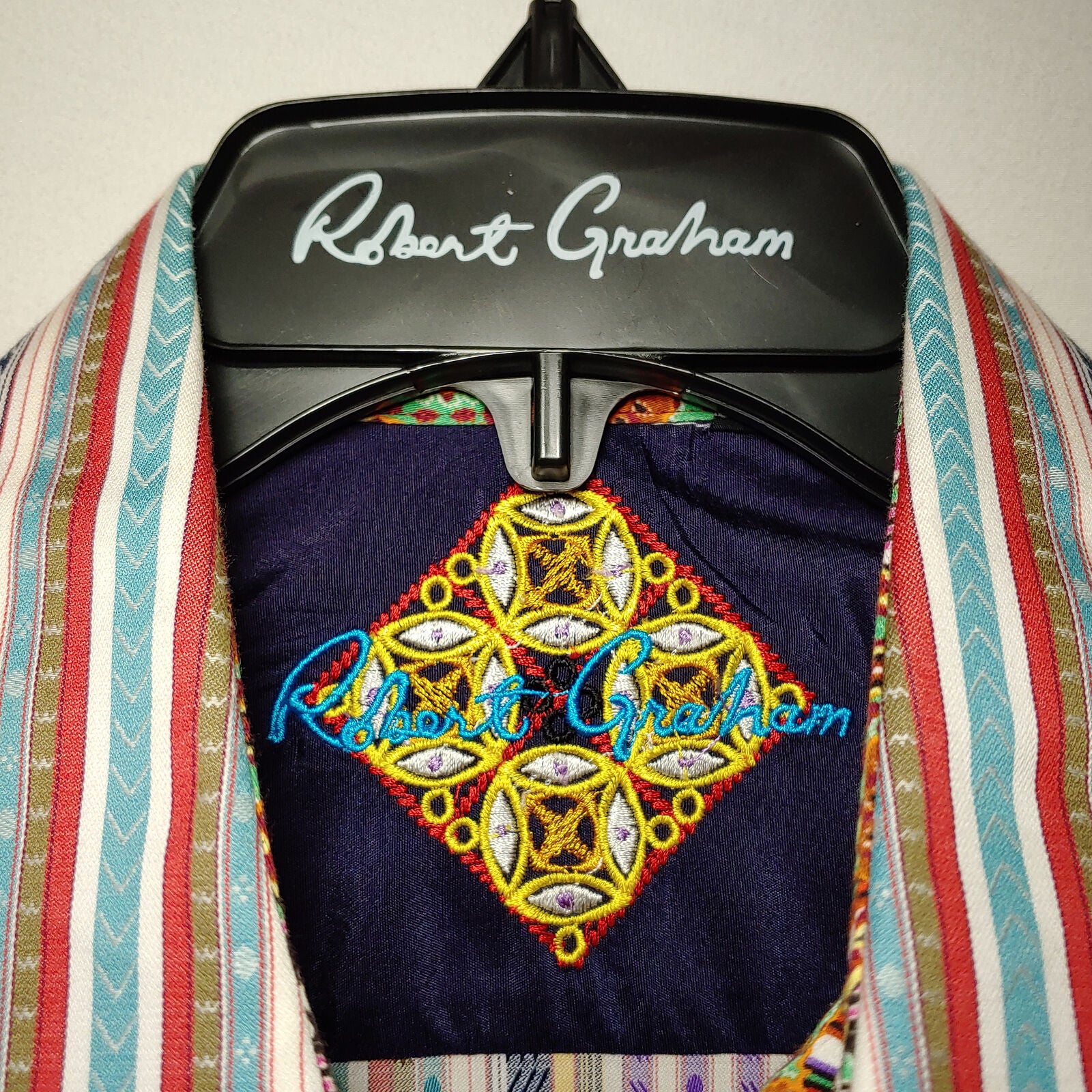 Robert Graham - Colorful Long Sleeve - Men's Medium Button Down Classic Fit
