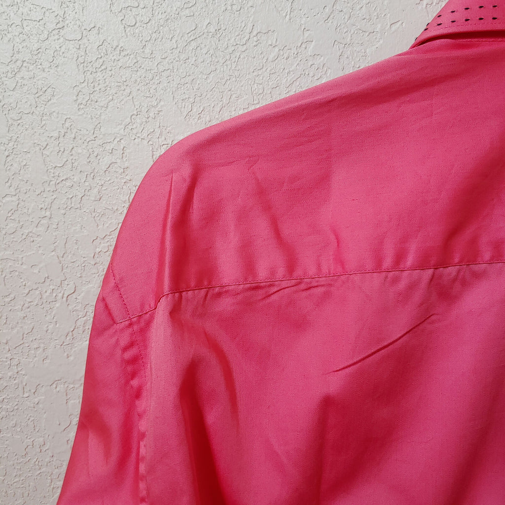Debonair | Men's Pink Longsleeve Buttondown Casual Shirt | Sz. 3
