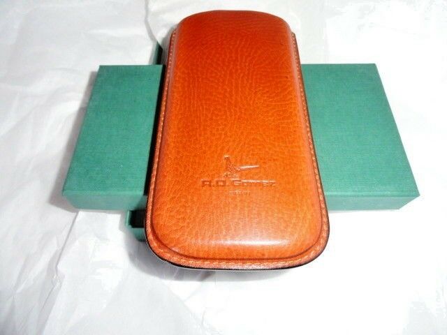 R. D. Gomez Tan Leather Glasses Case