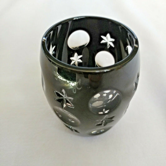 Faberge Black Galaxy Crystal  Shot Glass