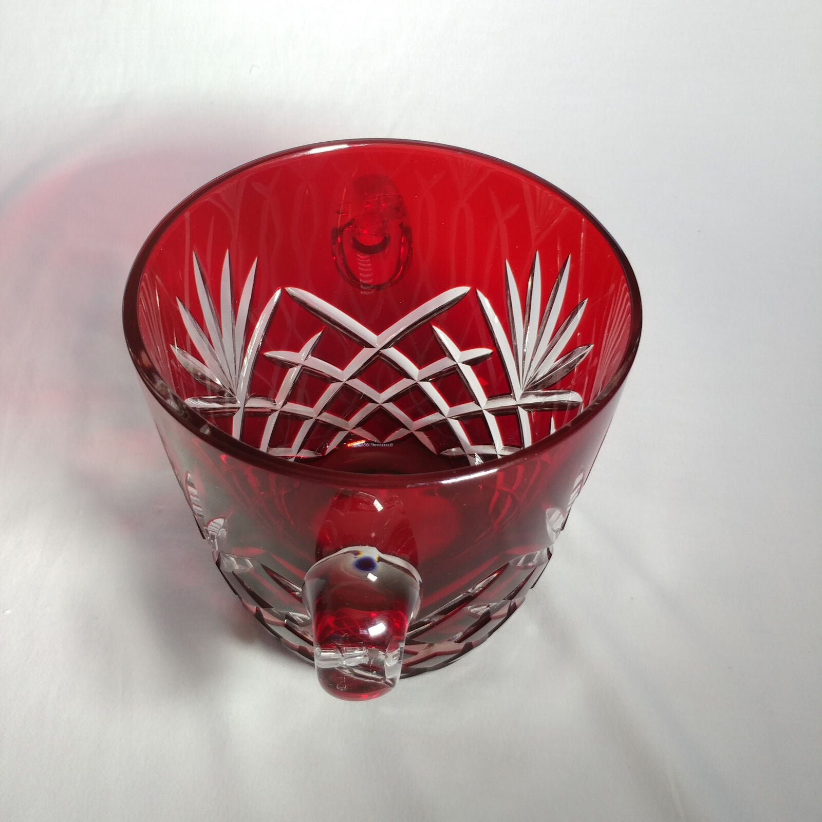 FABERGE RUBY RED ICE BUCKET IN THE ORIGINAL PRESENTATION BOX