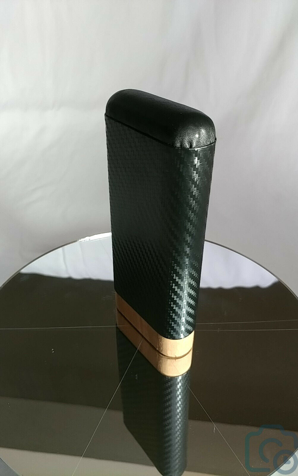 Wood Portable Black Carbon Fiber Cigar Case Outdoor 3 Tubes Travel Humidor