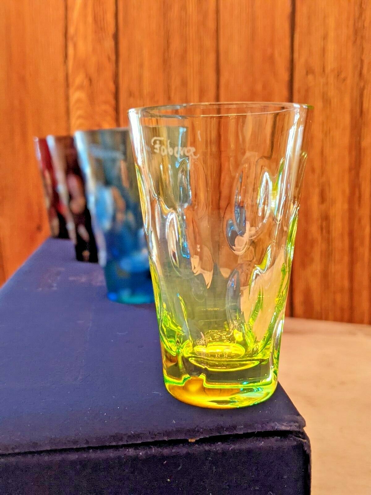 Faberge Colored Crystal Bubbles Shot Glasses