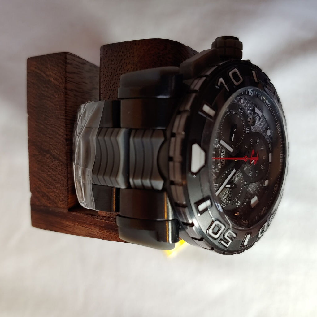 INVICTA RESERVE OCEAN HAWK QUARTZ WATCH - BLACK, GUNMETAL CASE WITH BLACK