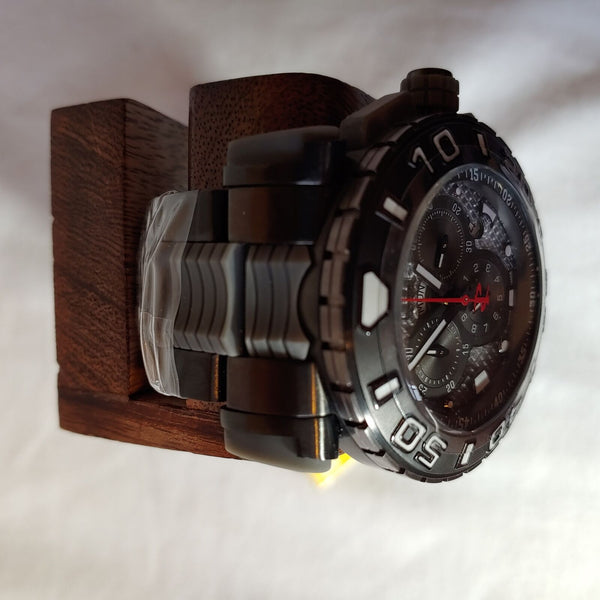 INVICTA RESERVE OCEAN HAWK QUARTZ WATCH - BLACK, GUNMETAL CASE WITH BLACK