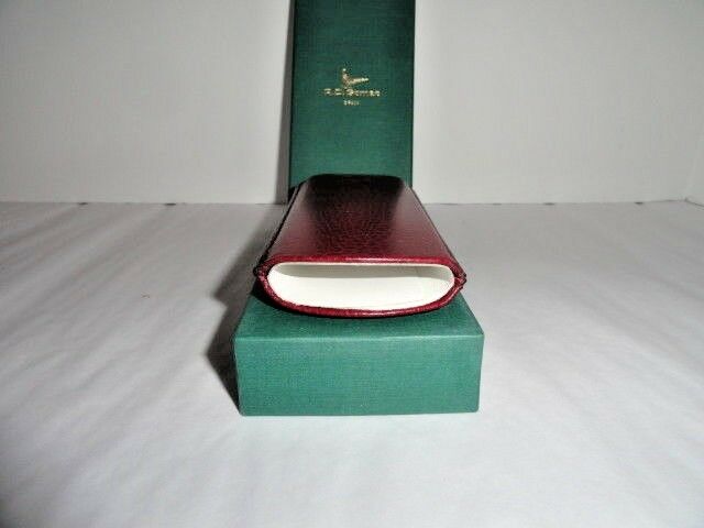 R. D. Gomez Burgundy Leather Glasses Case