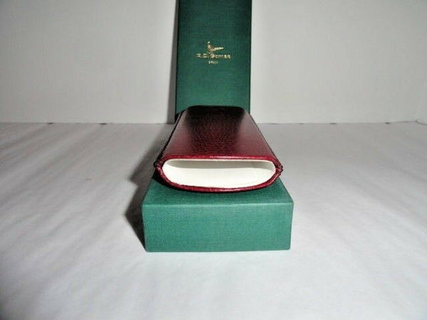 R. D. Gomez Burgundy Leather Glasses Case