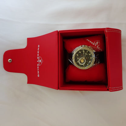 Swiss Legend Men's 'Evolution' Black Silicone Chronograph Watch | SL-10064-01SIL