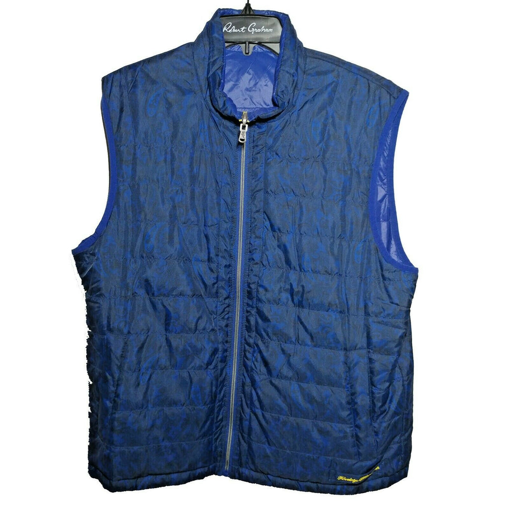 Robert Graham - Blue Vest - Men's Medium Zip-Up