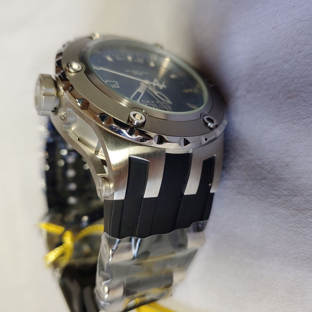Invicta Men's 6182 Reserve Collection GMT Stainless Steel Black Rubber Watch