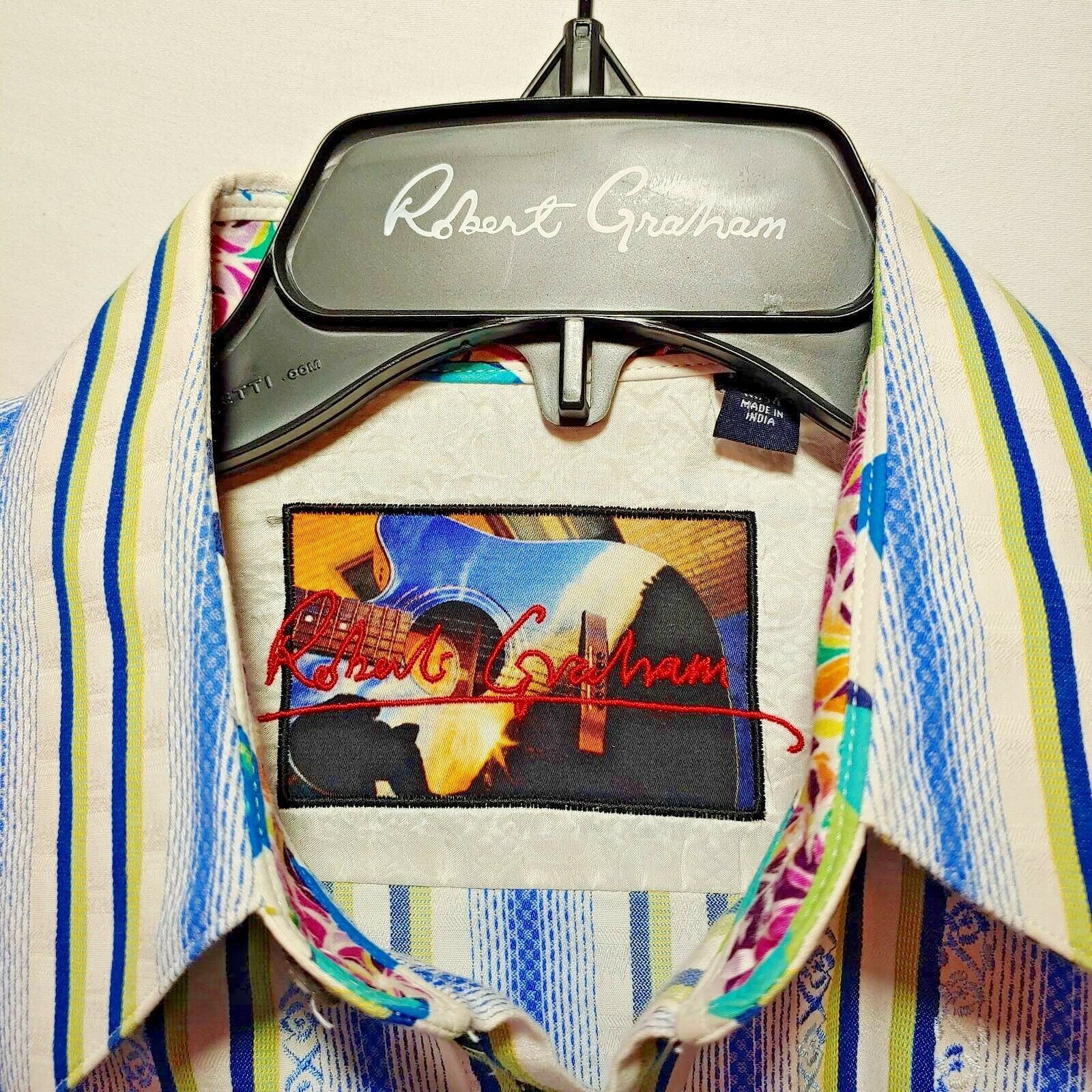 Robert Graham - Colorful Long Sleeve - Men's Medium Button Down Classic Fit