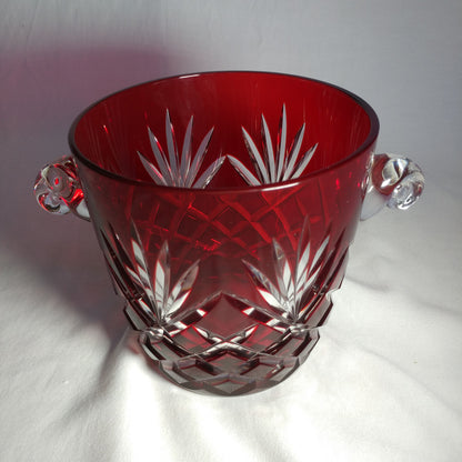 FABERGE RUBY RED ICE BUCKET IN THE ORIGINAL PRESENTATION BOX