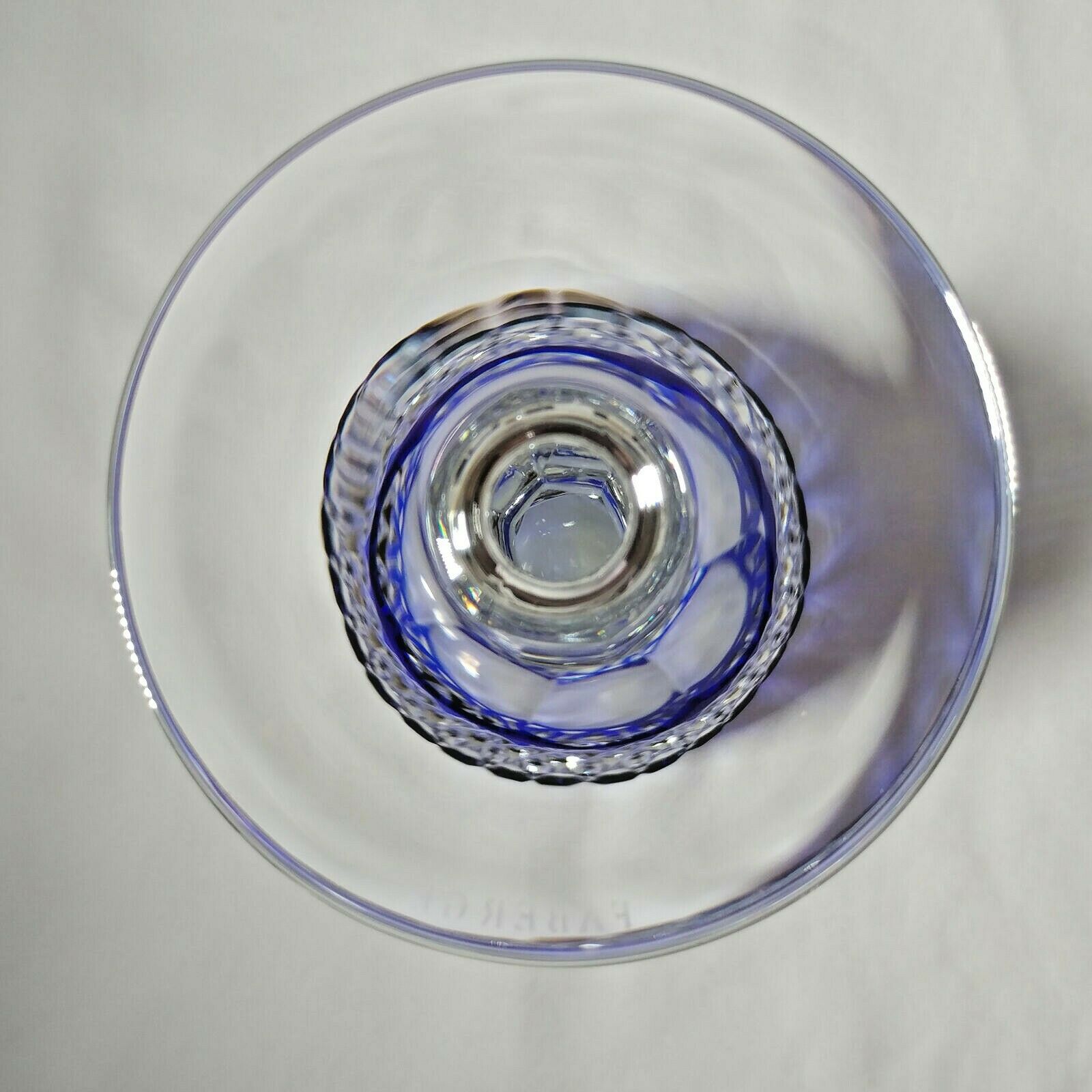 FABERGE  XENIA IMPERIAL COBALT BLUE  CRYSTAL GOBLET | SINGLE