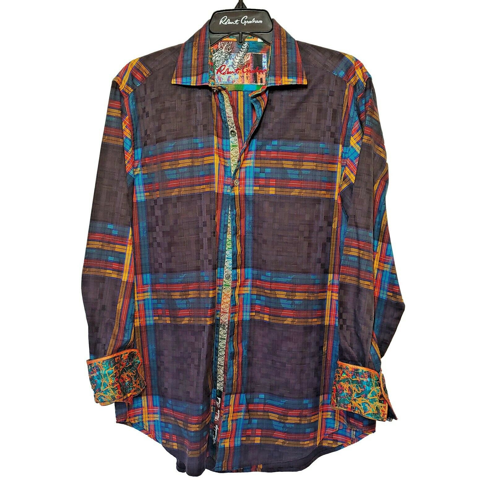 Robert Graham - Colorful Long Sleeve - Men's Medium Button Down Classic Fit