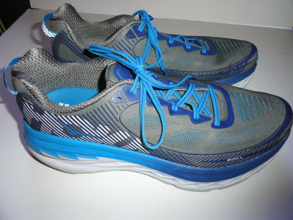 HOKA ONE ONE Bondi 5 Men's Athletic Shoes  Grey / Blue 13" M Size