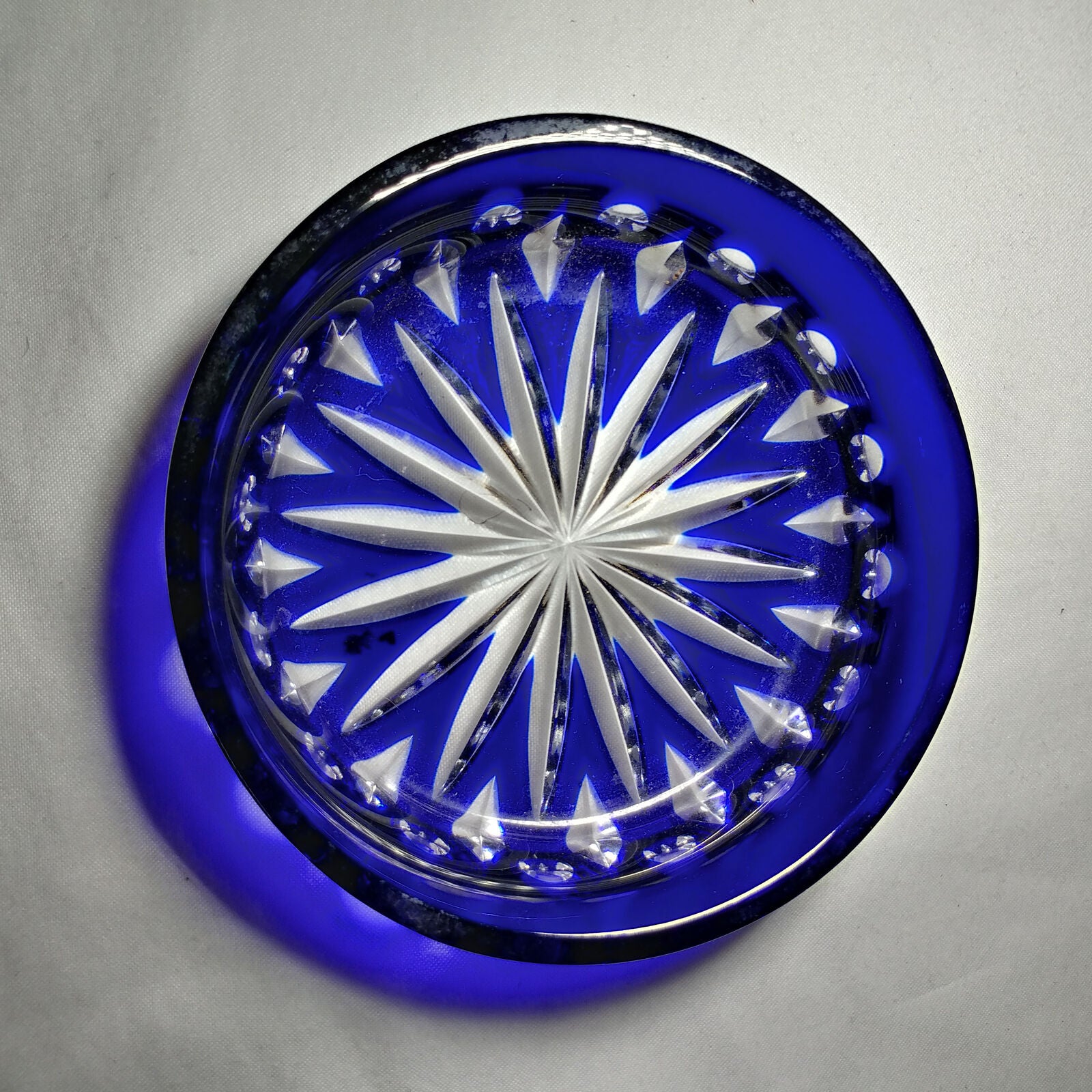Faberge |  Wine Bottle Coaster | Blue Crystal | New in the Box