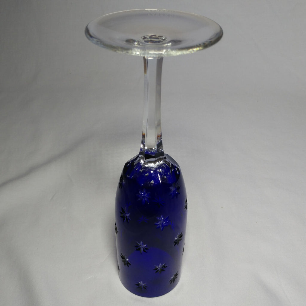 Faberge Galaxy Cobalt Bleu Crystal Flute Glass