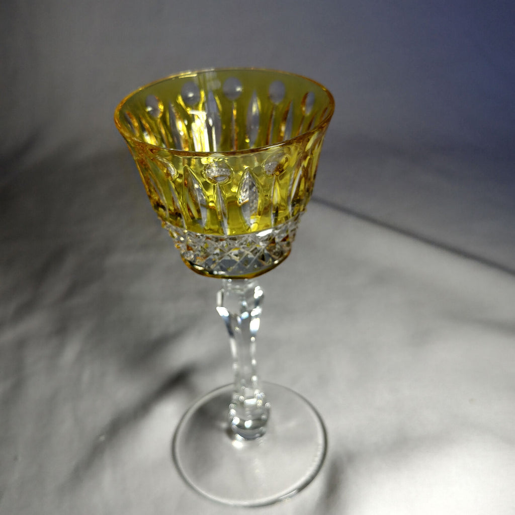 Faberge Xenia Yellow  Cordial Crystal Glass