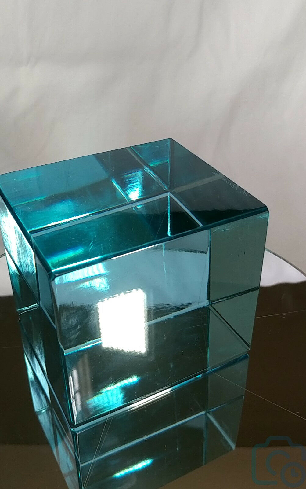 R. Austria Blue Crystall Box Art Sculpture